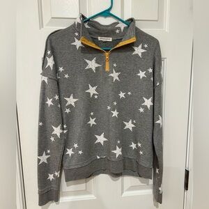 Grayson Threads Gray Star Zip-Up Sweater